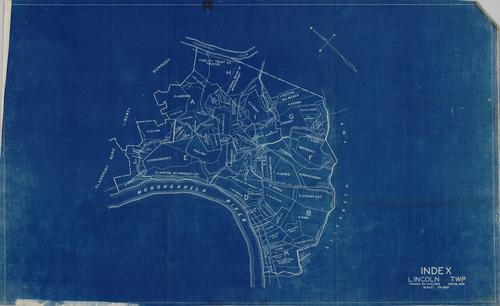 Lincoln Township index map, traced by A. Kloss