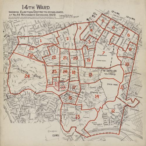 Ward 14, 1929 Election Districts