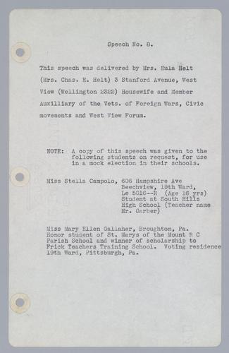 Mrs. Chas. E. Helt, Member of the Auxiliary Veterans of Foreign Wars