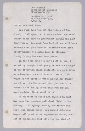 Leo Guthrie, Independent Democrat