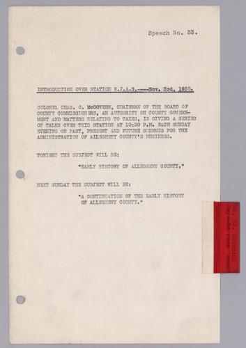 #33: Early History of Allegheny County