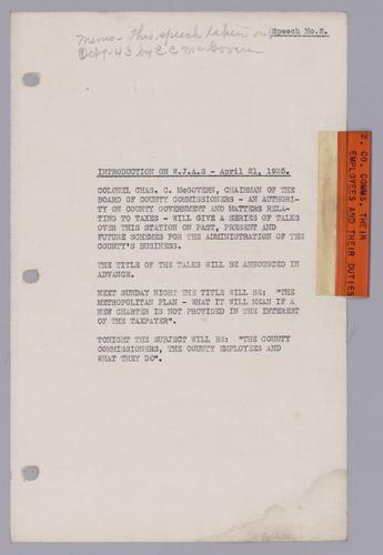 #2: County Commissioners, Their Employees, and Their Duties