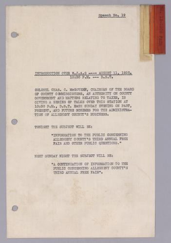 #19: Information to the Public Concerning Allegheny County's Third Annual Free Fair, Part 4