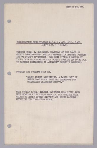 #28: Early Indian Activities in Allegheny County