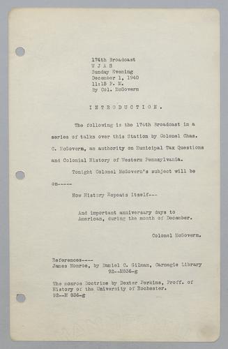 #174: Important Anniversary Days to Americans, the Monroe Doctrine