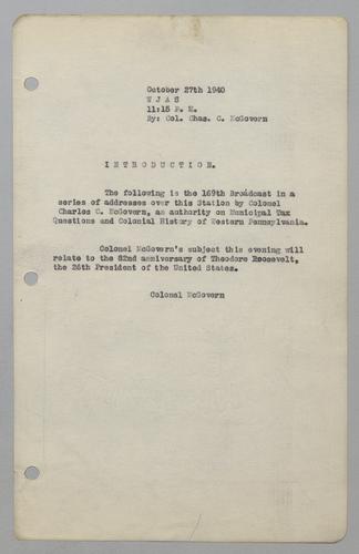 #169: The 82nd Anniversary of Theodore Roosevelt