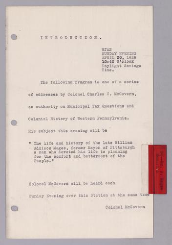 #94: The Life and History of the Late William Addison Magee