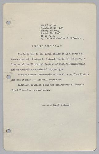 #319: Political Prophesies, Women’s Equal Franchise in Government