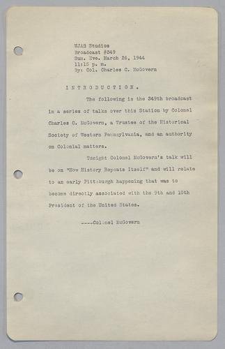 #349: An Early Pittsburgh Happening Associated with the 9th and 10th Presidents