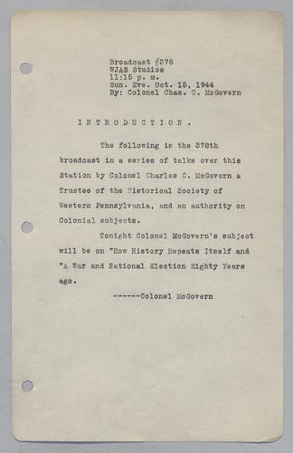 #378: A War and National Election Eighty Years Ago