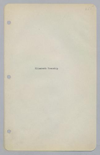 #455: Elizabeth Township, Part 1