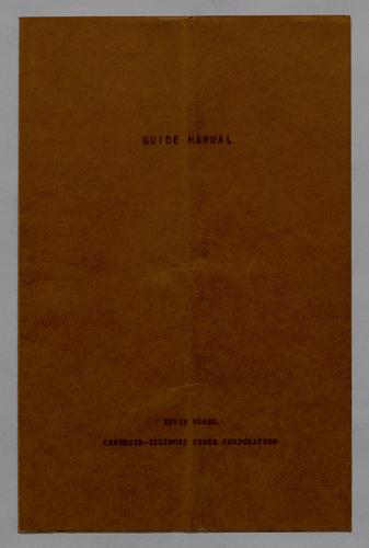 Guide Manual: Irvin Works, Carnegie-Illinois Steel Corporation