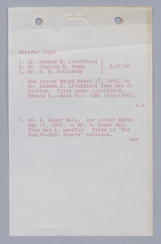 Max Lauffer to Jonas Salk