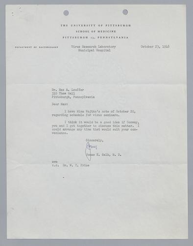 Jonas Salk to Max Lauffer