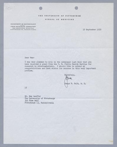 Jonas Salk to Max Lauffer