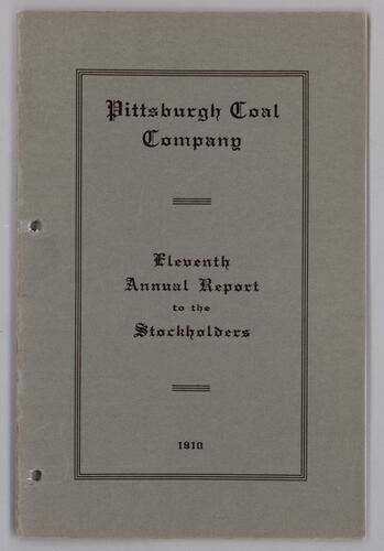 Pittsburgh Coal Company annual report to the stockholders