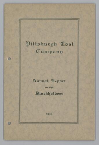 Pittsburgh Coal Company annual report to the stockholders