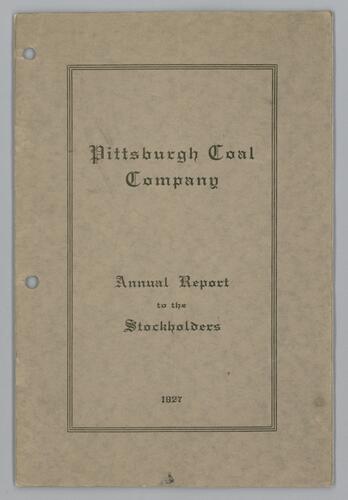 Pittsburgh Coal Company annual report to the stockholders