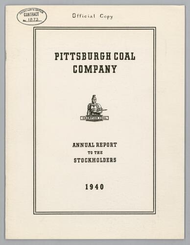 Pittsburgh Coal Company annual report to the stockholders