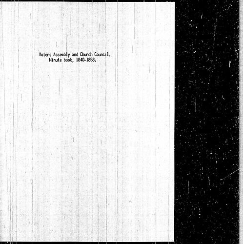 Voters Assembly and Church Council Minute Book