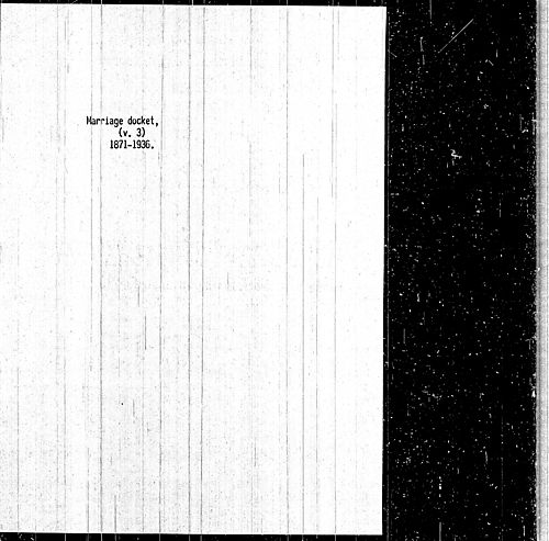 Marriage Docket, Volume 3