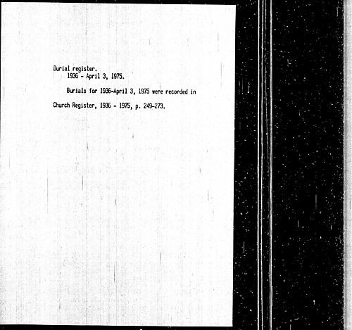 Burial Register