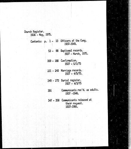 Church Register