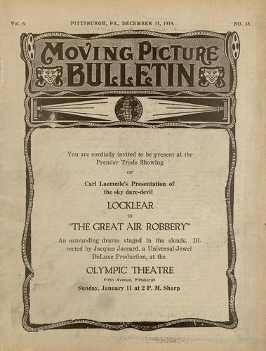 Pittsburgh moving picture bulletin