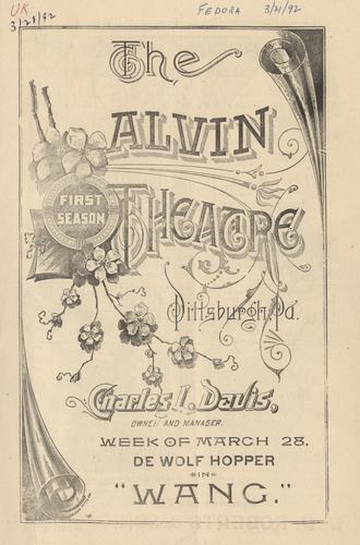 Theatre program - Fedora with Sarah Bernhardt