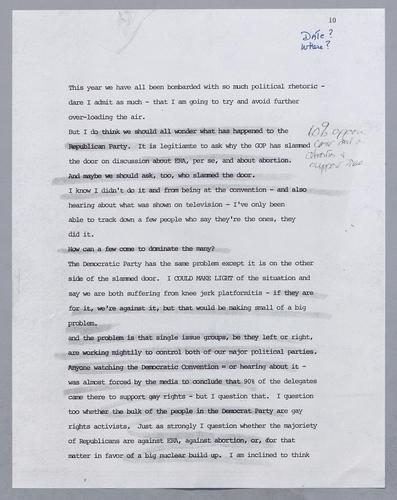 Right Wing Politics, Notes