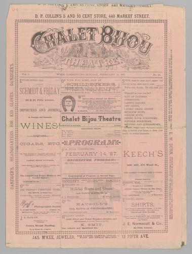 Theatre program - My Partner with Louis Aldrich