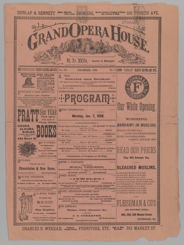 Theatre Program - The Merchant of Venice; Othello; Hamlet; The Fool's Revenge; and Yorick's Love