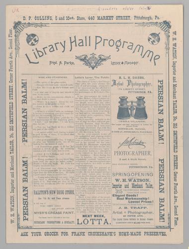 Opera program - The Emma Abbott Grand Opera Company in Rigoletto