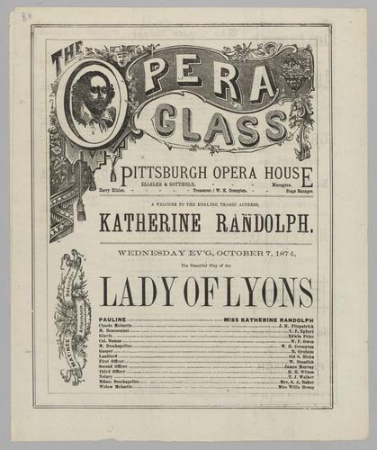 Theatre program - Lady of Lyons with Katherine Randolph