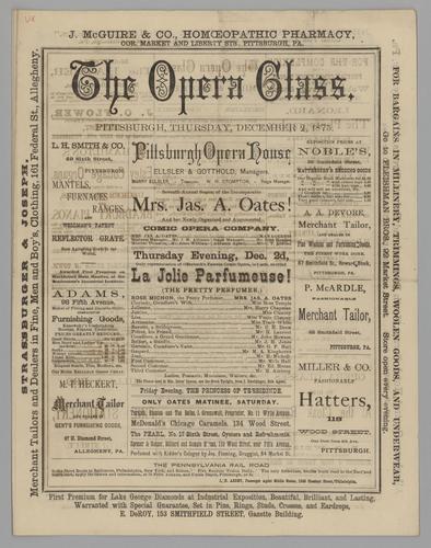 Opera program - La Jolie Parfumeuse! with Alice Oates