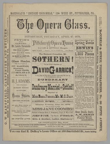 Theatre program - Dundreary Married and Settled! with E.A. Sothern