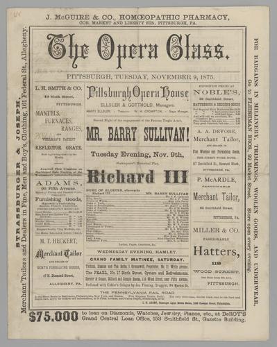 Theatre program - Richard III with Barry Sullivan