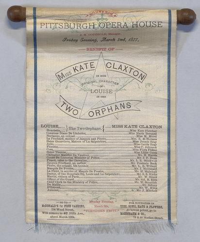 Souvenir benefit program - Two Orphans with Kate Claxton