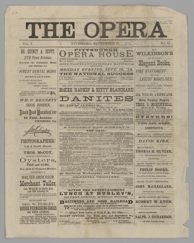 Theatre program - The Danites with McKee Rankin and Kitty Blanchard