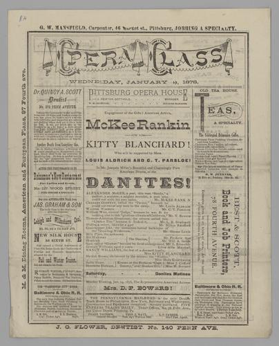 Theatre program - The Danites with McKee Rankin and Kitty Blanchard