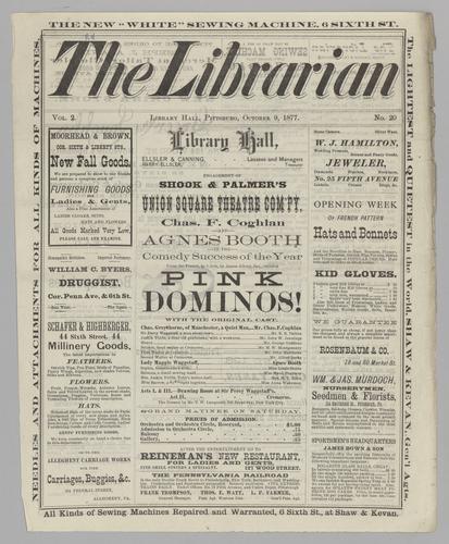 Theatre program - Pink Dominos! with Chas. F. Coghlan and Agnes Booth