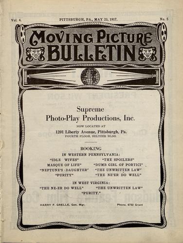 Pittsburgh moving picture bulletin