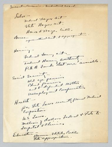 Outline, "Securities Commission -- Industrial Board"