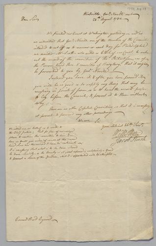 William R. Atlee to Edward Burd