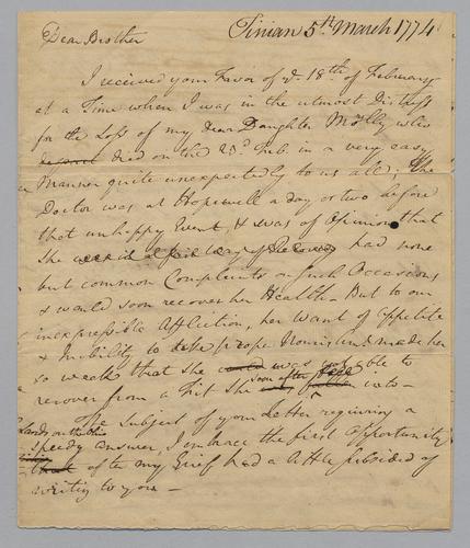 [James Burd] to a Brother