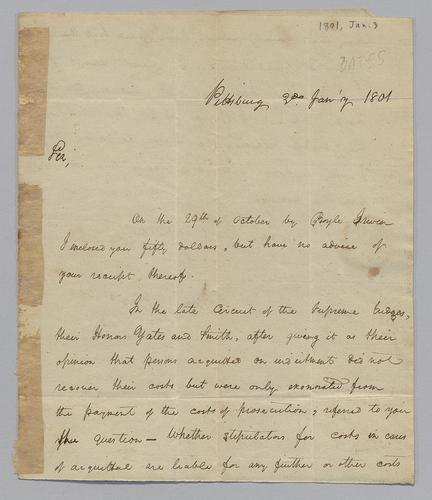 Tarleton Bates to Edward Burd