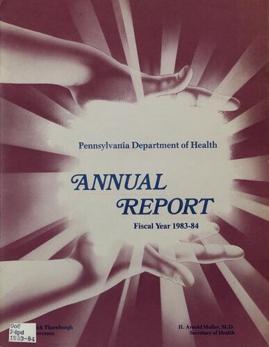Annual Report, Pennsylvania Department of Health