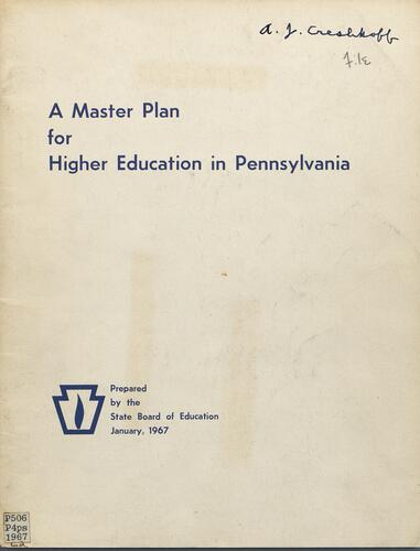 A Master Plan for Higher Education in Pennsylvania