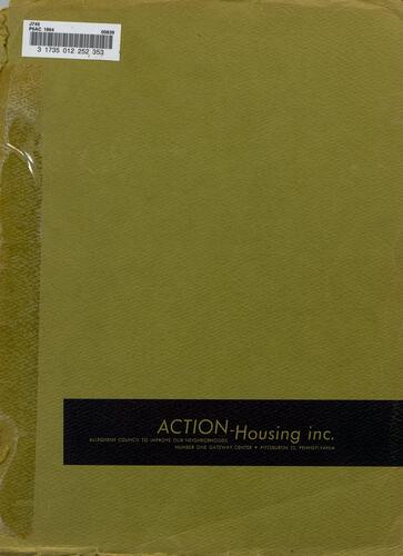 Proposals for Participation in the Community Action Program of the City of Pittsburgh to be Carried Out Under Title II of the Economic Opportunity Act of 1964