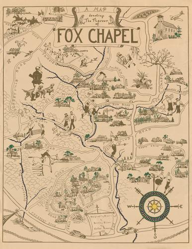 Map of Fox Chapel Borough from 1934 Cookbook